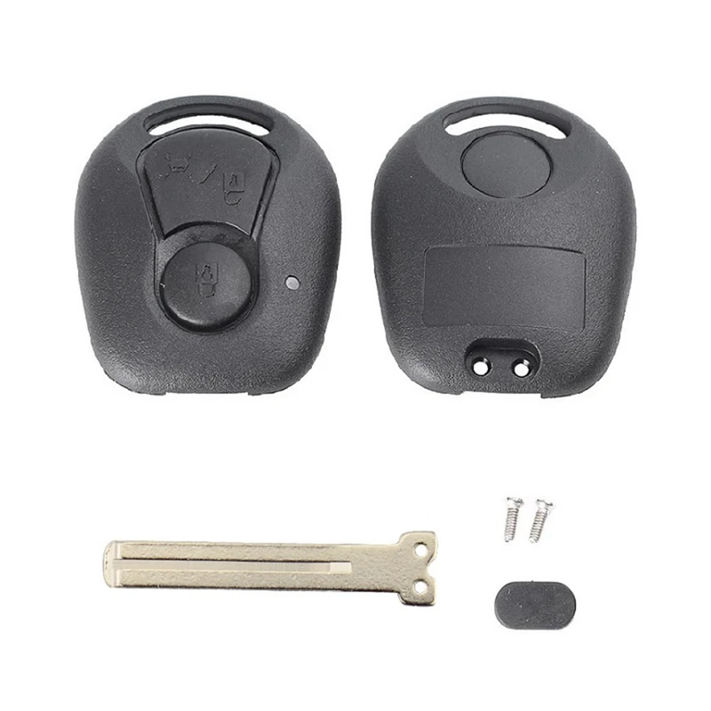 2 Knoppen Remote Key Shell Voor Ssangyong Actyon Kyron Rexton Ongesneden Mes Sleutel Fob Cover Case Vervanging