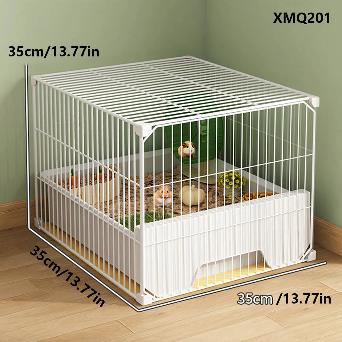 Modular Hamster Cage with Drawer, Suitable for Golden Hamsters, Hedgehogs, and Small Pets; Empty Cage for Raising Hamsters