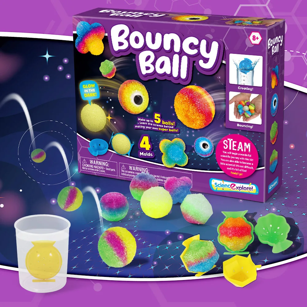 Zestaw do eksperymentów naukowych Magic Science/Bouncy Ball/Mydło/Ogygoczyszczający Gross Slime STEM ZABAWKI dla dzieci Śmieszne naukowe poznaj