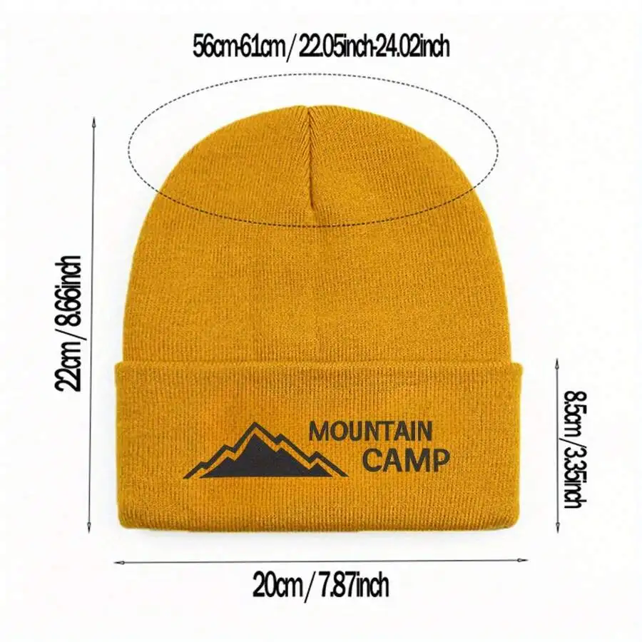 

Unisex Mountain Camp Knit Beanie Hat For Outdoor Hiking Camping Trekking