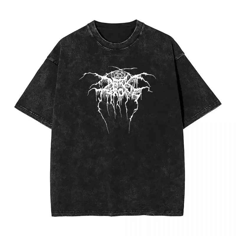 Darkthrone Transilvanian Hunger Washed T Shirt Streetwear Hip Hop T-Shirts Music Band Tees Tops Men Women Cotton Oversize