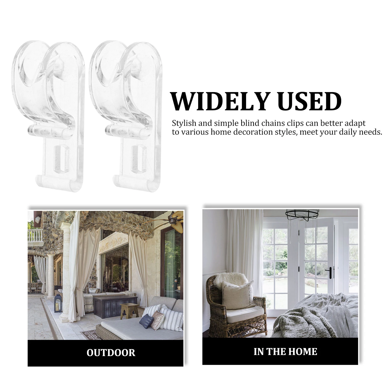 30 قطعة خطافات الستائر شفافة الأسطوانة الظل سلسلة التجنيب تثبيت كليب ل أعمى الحبل المنظم نافذة الظل الملحقات