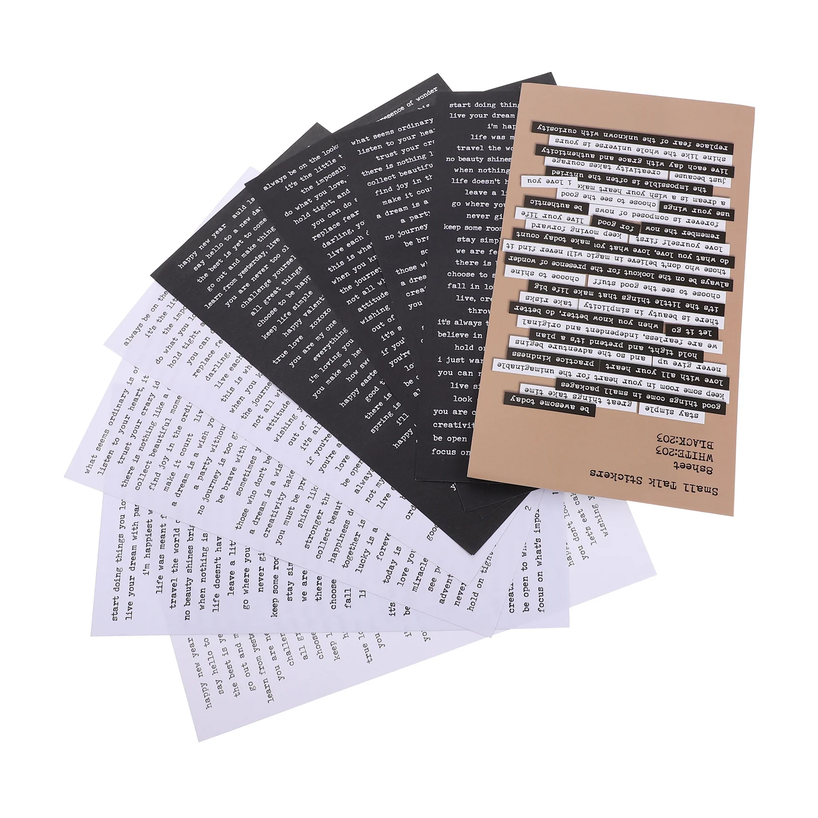 

2 Bags Retro Text Decorative Stickers Inspirational Paper Decals Adhesive DIY Craft Decals for Diary Scrapbook Positive Quote