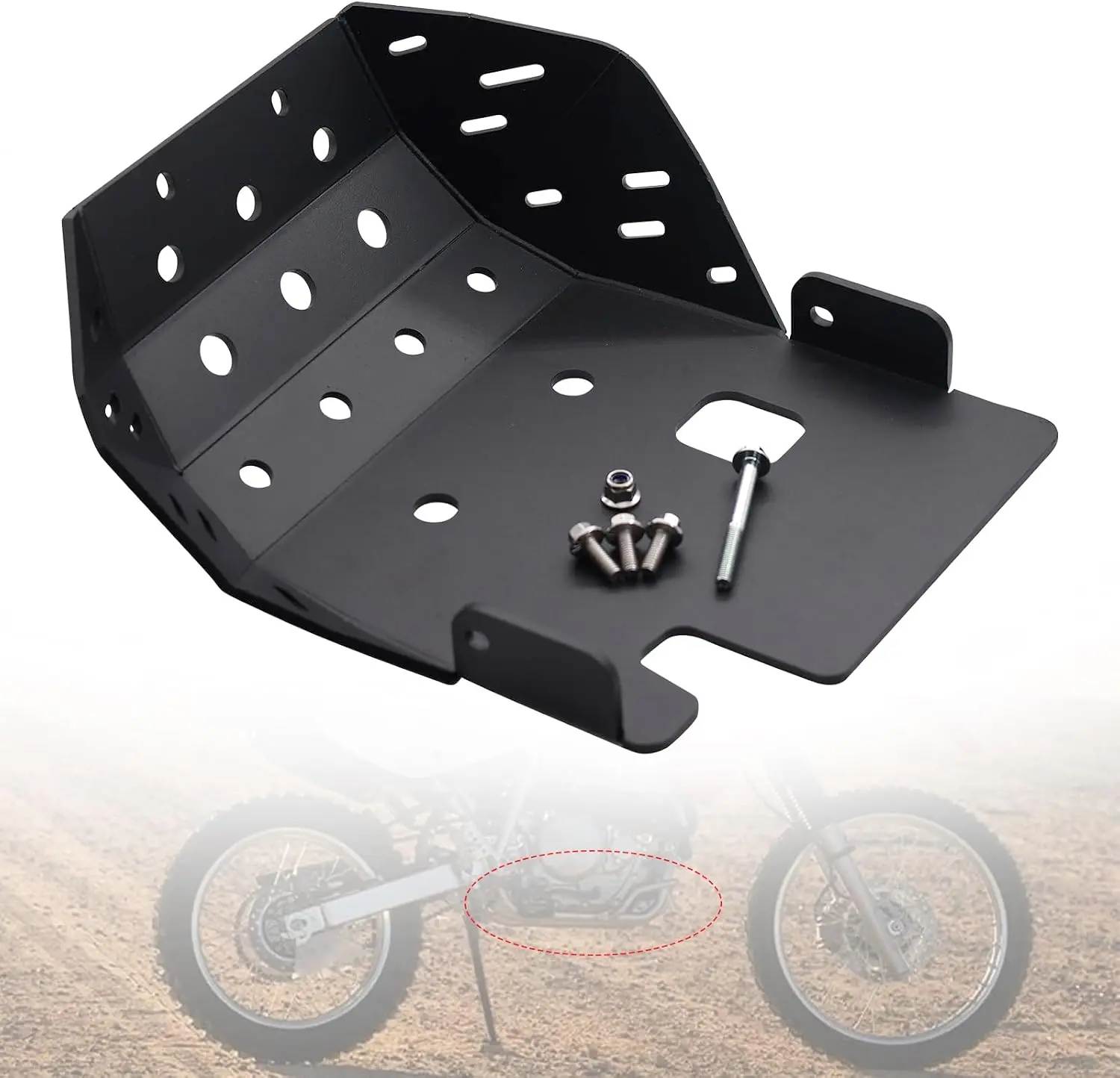 For Honda XR650L XR 650 L 1993 & 2020-2024 Skid Plate Bash Crash Plate Engine Bottom Protector Guard Cover
