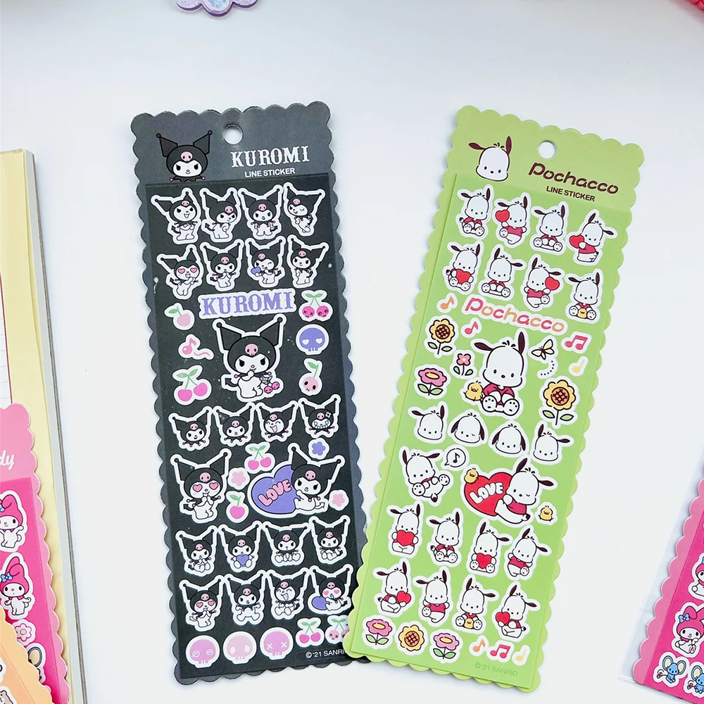 Hello Kitty Stickers for Kids Girls DIY Laptop Phone Diary Cute Cartoon Sanrio Sticker Laptop Stiker Anime Stickers Graffiti