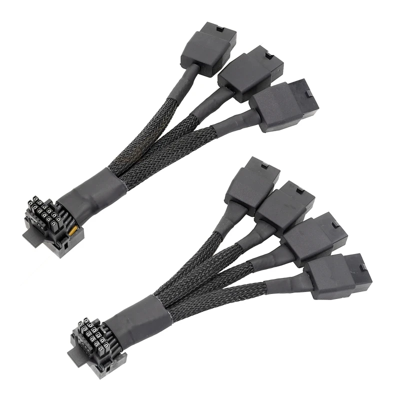 3x8Pin to 16Pin PCIE 5.0 Adapter Line for CPU RTX4090 RTX4080 12VHPWR 90 Degree Angle to 3x8pin 4x8Pin Converter 15CM