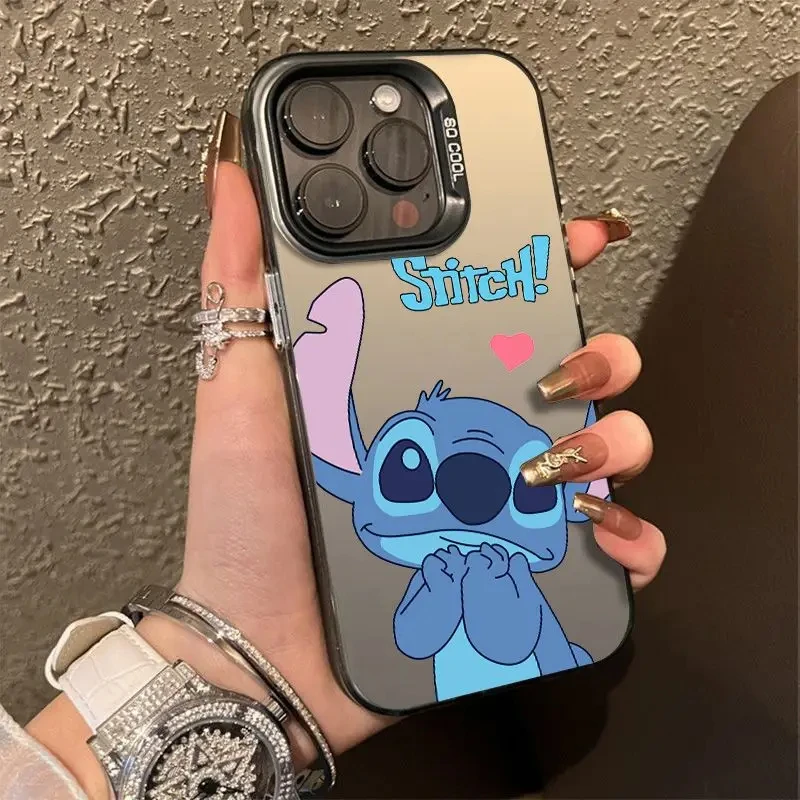 NOWOŚĆ Etui na telefon Stitch Funny Cartoon do iPhone 14 13 11 12 15 Pro Max 7 8 Plus XR XS MAX Y2K Anti Fall Lovely Case Cute