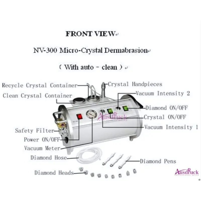آلة اللوازم الطبية المهنية لتجديد شباب الجلد علاج الوجه 2 في 1 جهاز تجميل جلدي تقشير كريستال #5
