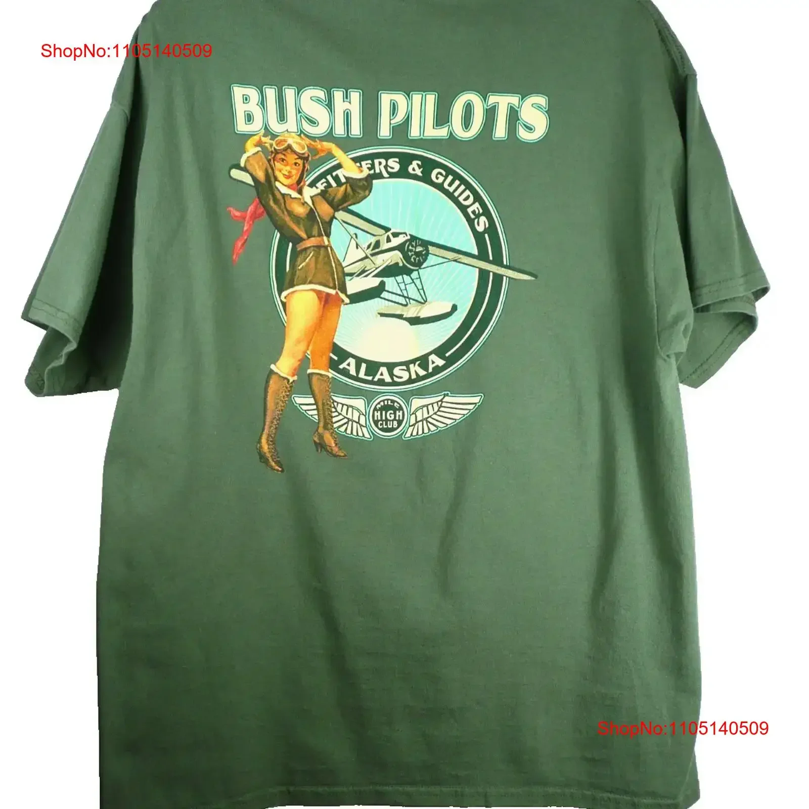 

North Pole Bush Pilots Alaska Size Большая футболка Seaplane Mile High Club Guides винтажный стираный дышащий топ для повседневной носки