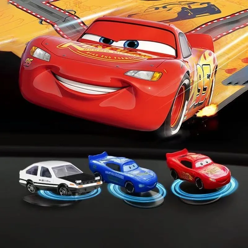 Cartoon DSN Cars 3 Lightning Mcqueen Drift Rotation Decoration Automotive Dashboard Turning Automotive Center Console Prop Gifs
