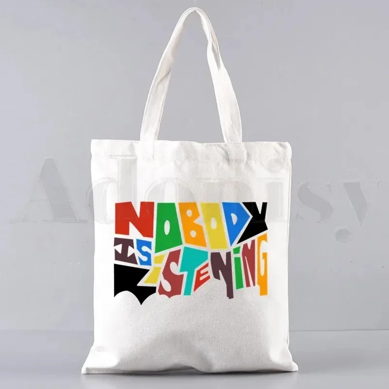 

Zayn Malik Nobody Is Listening Harajuku Graphic Handbags Shoulder Bags Casual Shopping Girls Handbag Women Elegant Canvas Bag