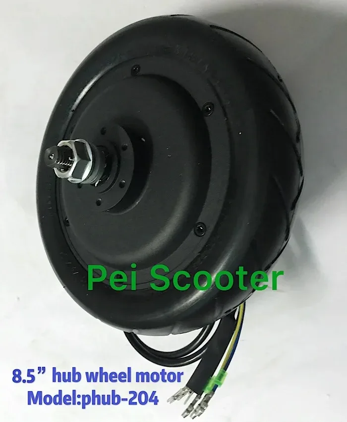 

8.5 inch tyre disc brake brushless gearless dc hub motor wheel double shaft for scooter diy kit phub-204