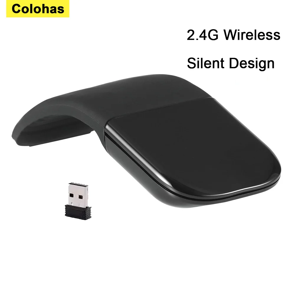 Ratón Inalámbrico Táctil de Arco de Tercera Generación de 2.4G, Plegable y Suave, para Computadora Microsoft, Laptop, PC de Escritorio, Ratón Inalámbrico Universal