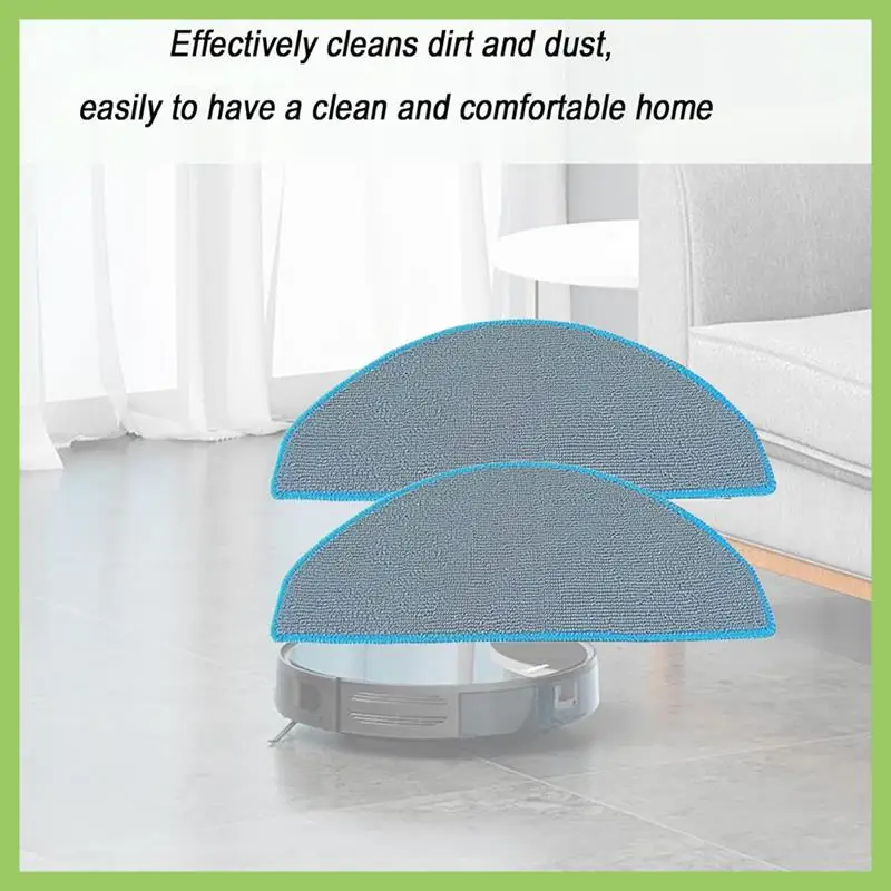 

A56T-6PCS Mop Pad Replacement Part For Irobot Roomba Combo Essential Y0112 Vacuum Cleaner Washable Microfiber Mop Pad