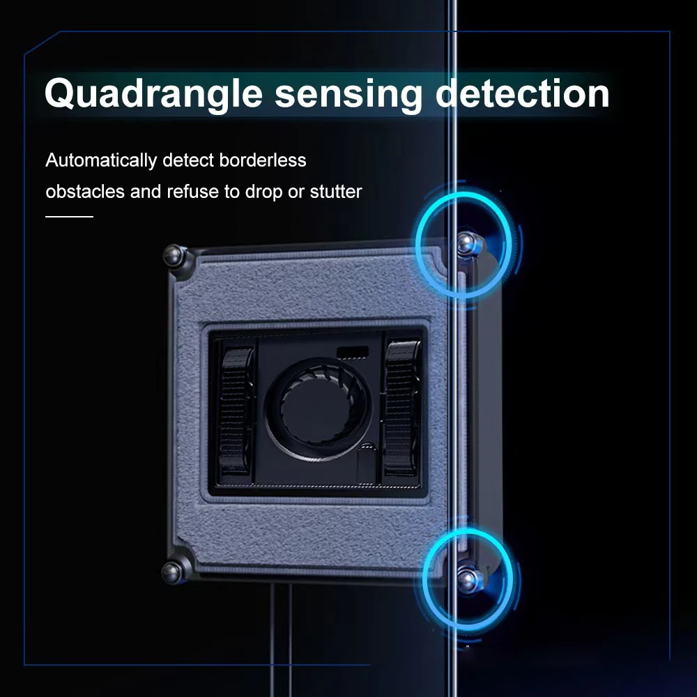 Robot per la pulizia delle finestre Doppio spruzzo d'acqua, Robot per la pulizia delle finestre per pavimenti in vetro domestico, Lavavetri anticaduta con telecomando APP