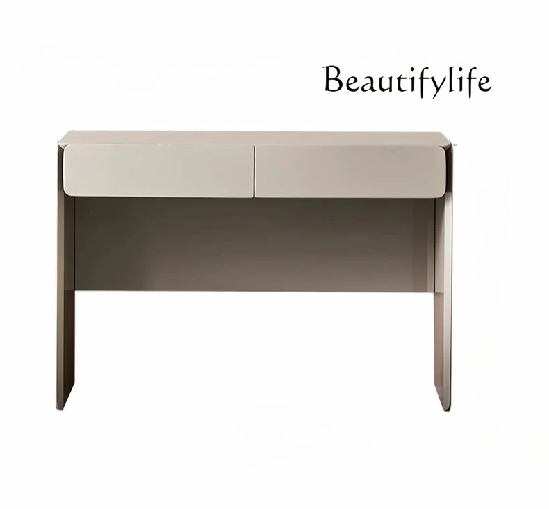 

Italian minimalist telescopic new high-end cream style light luxury simple modern dressing table small apartment