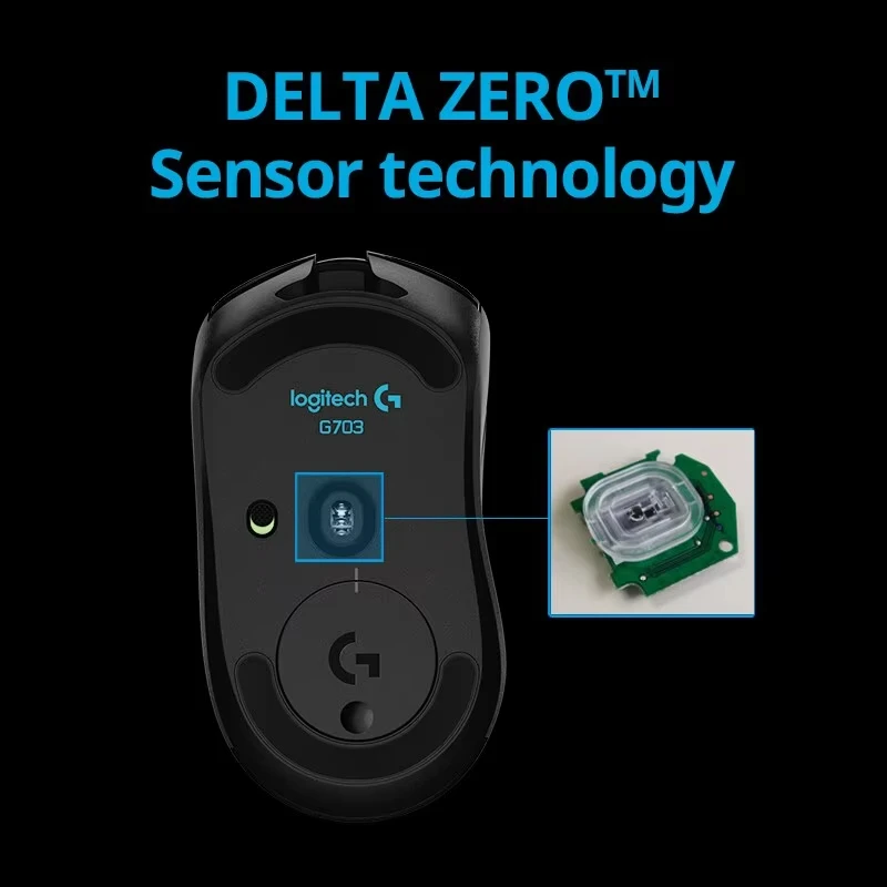 Logitech G703hero Esports Eat Chicken Macro RGB Backlit Computer Game Lol/cf Wireless Charging Mouse gamer