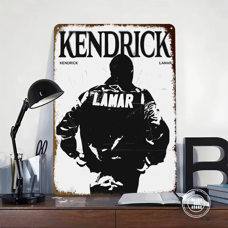 Kendrick Lamar Tin Poster Customized Wall Art Retro Vintage Metal Signs for Fans Room Office Decoration Gaming Bathroom Decor