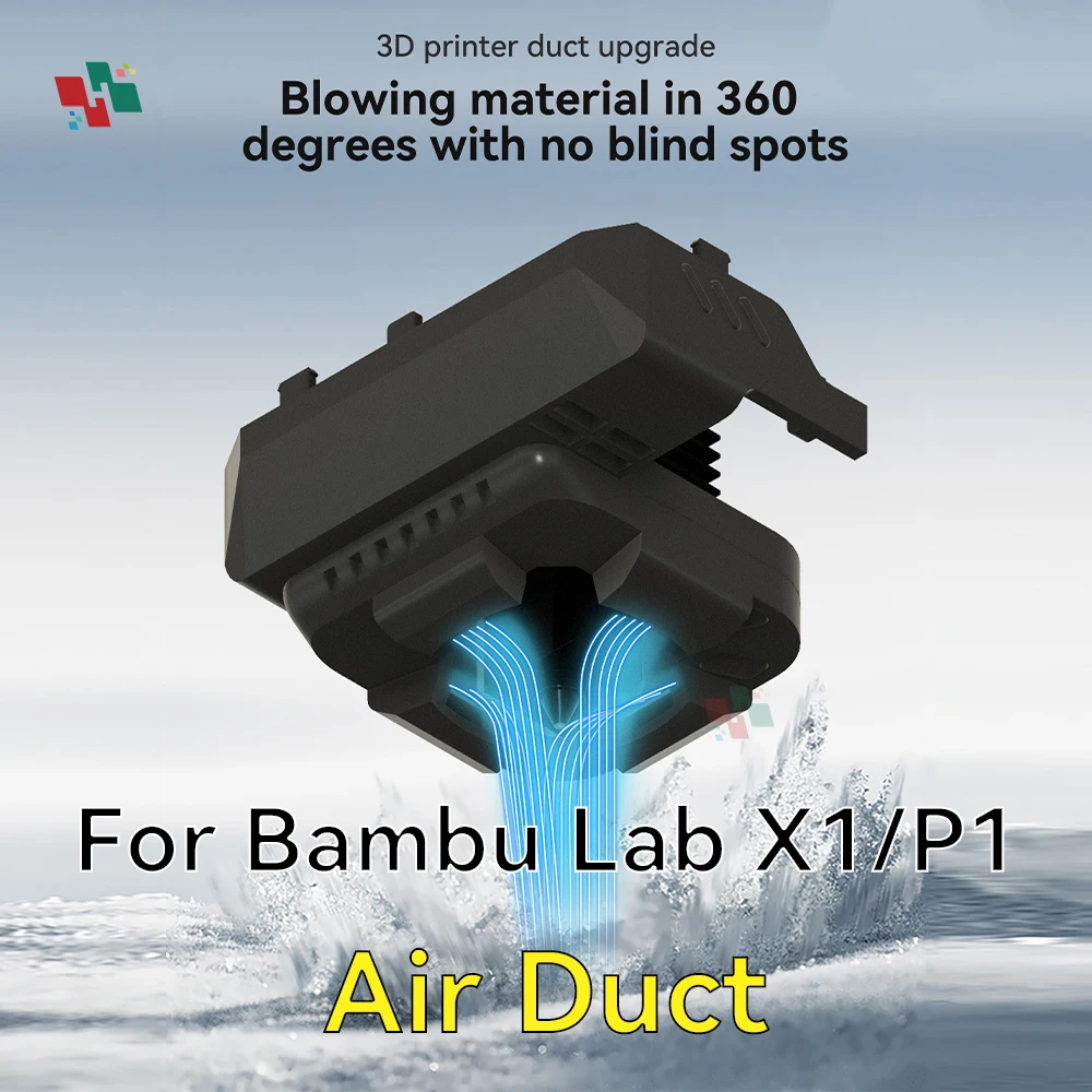 

For Bambu Lab P1P X1 X1C Upgrade Nylon Cooling Fan Duct Fitting For Bambu Lab P1P X1 3D printer Part