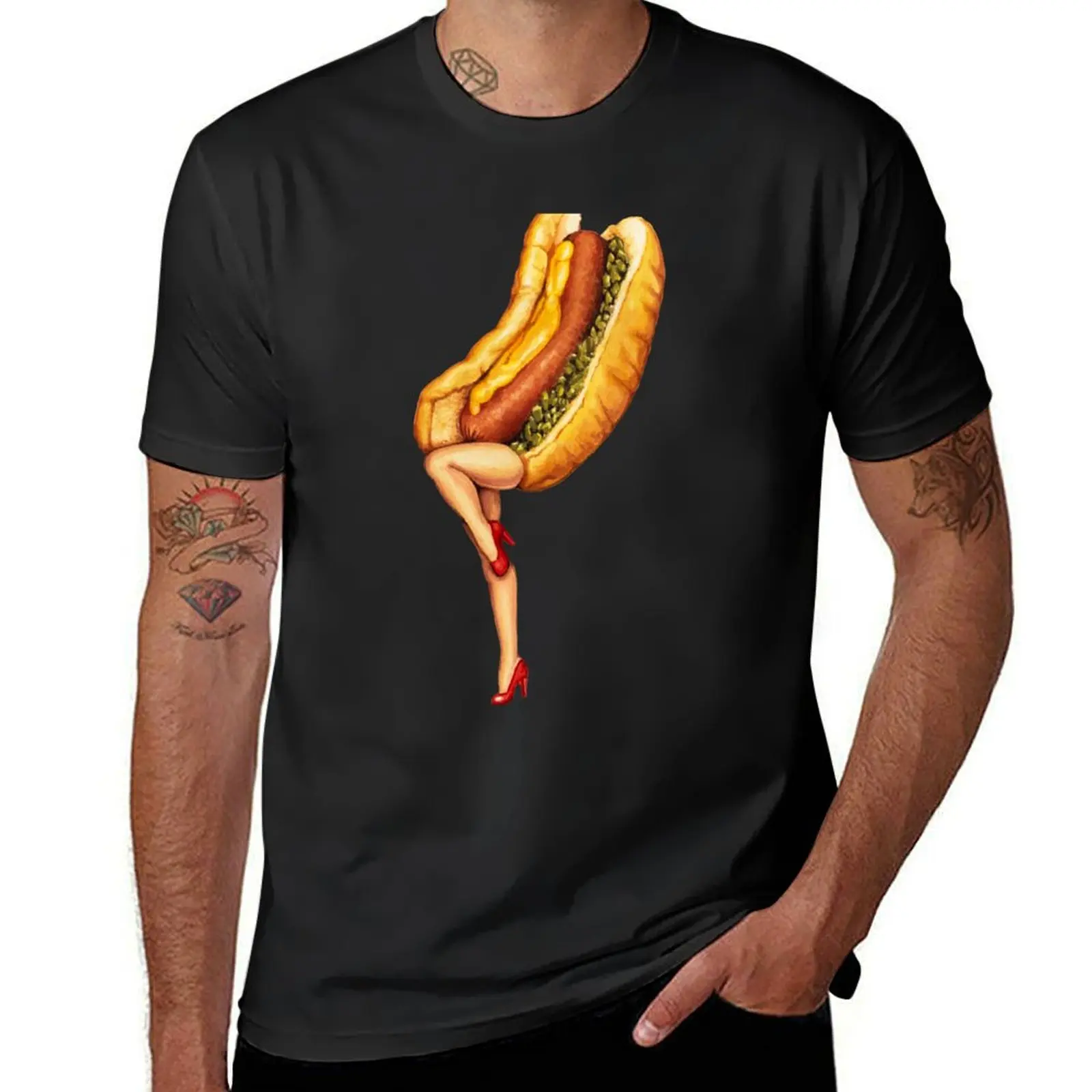 Let's All Go to the Lobby - Hot Dog Girl T-Shirt quick-drying tees customs design your own mens white t shirts