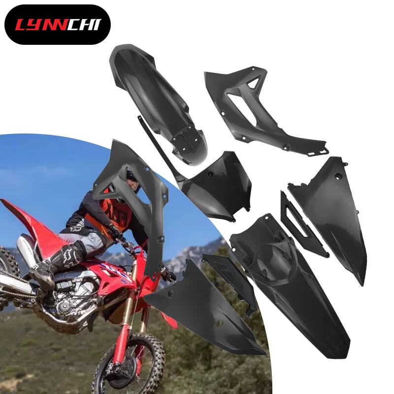 

LYNNCHI детали для мотоцикла, комплект обтекателя, переднее и заднее крыло, боковая панель, кожух радиатора, номерной знак для CRF450 2022, мотокросс