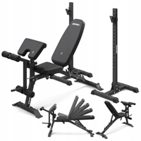 Training Bench Simple Exercise Bench + 2 in 1 Zipro Adjustable Racks