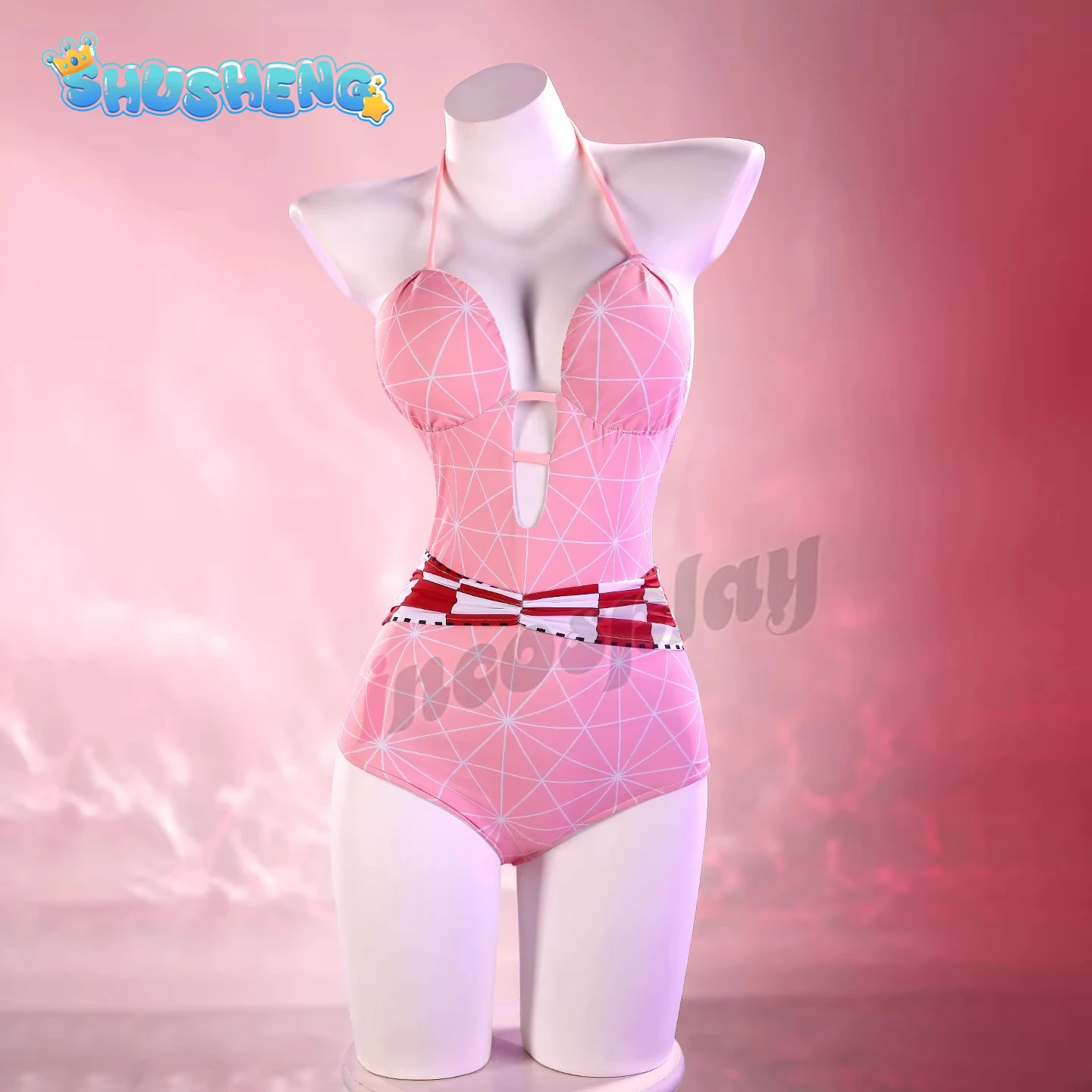 

Аниме-косплей: Серия «Демон: Клинок, рассекающий демонов» — Камадо Нэзуко, оригинальный купальник, сексуальный костюм для косплея, полный комплект Shushengcos