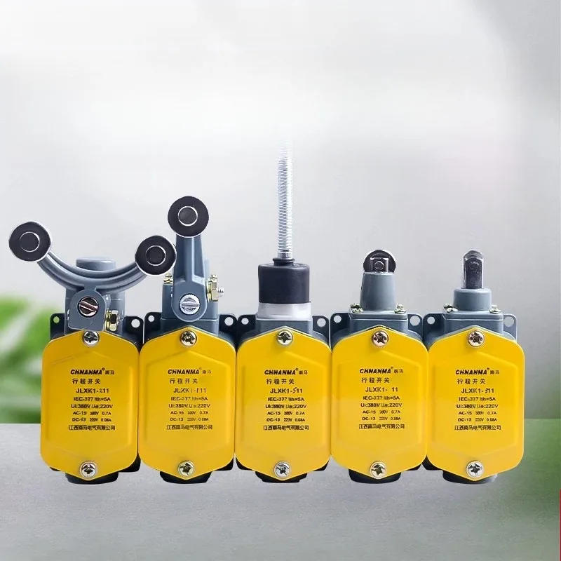 AC380V/DC220C Multi Model Optional Travel Limit Switch Dual Wheel Universal Type Self Resetting Silver Contact