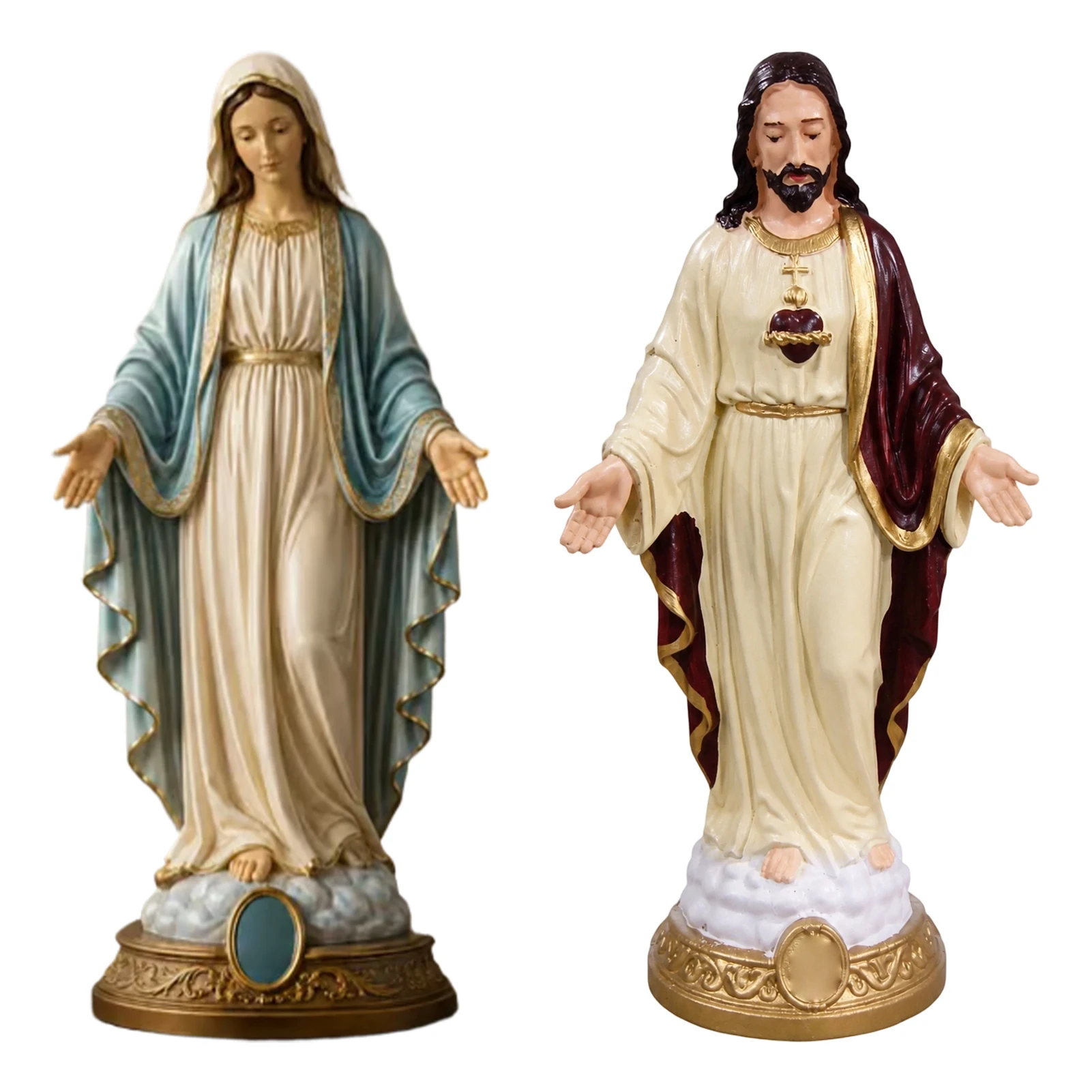 Resin Craft Material - Pequenas estátuas religiosas, artesanato em resina,