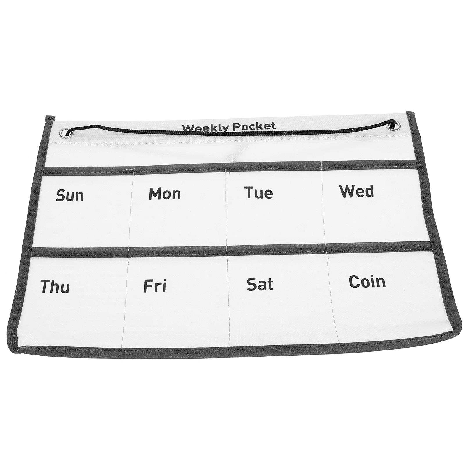 

Wall Weekly Calendar Bag Non-woven Fabric Wall Calendar Hanging Pocket White Color Hanging Storage Bag Home Office Organizer