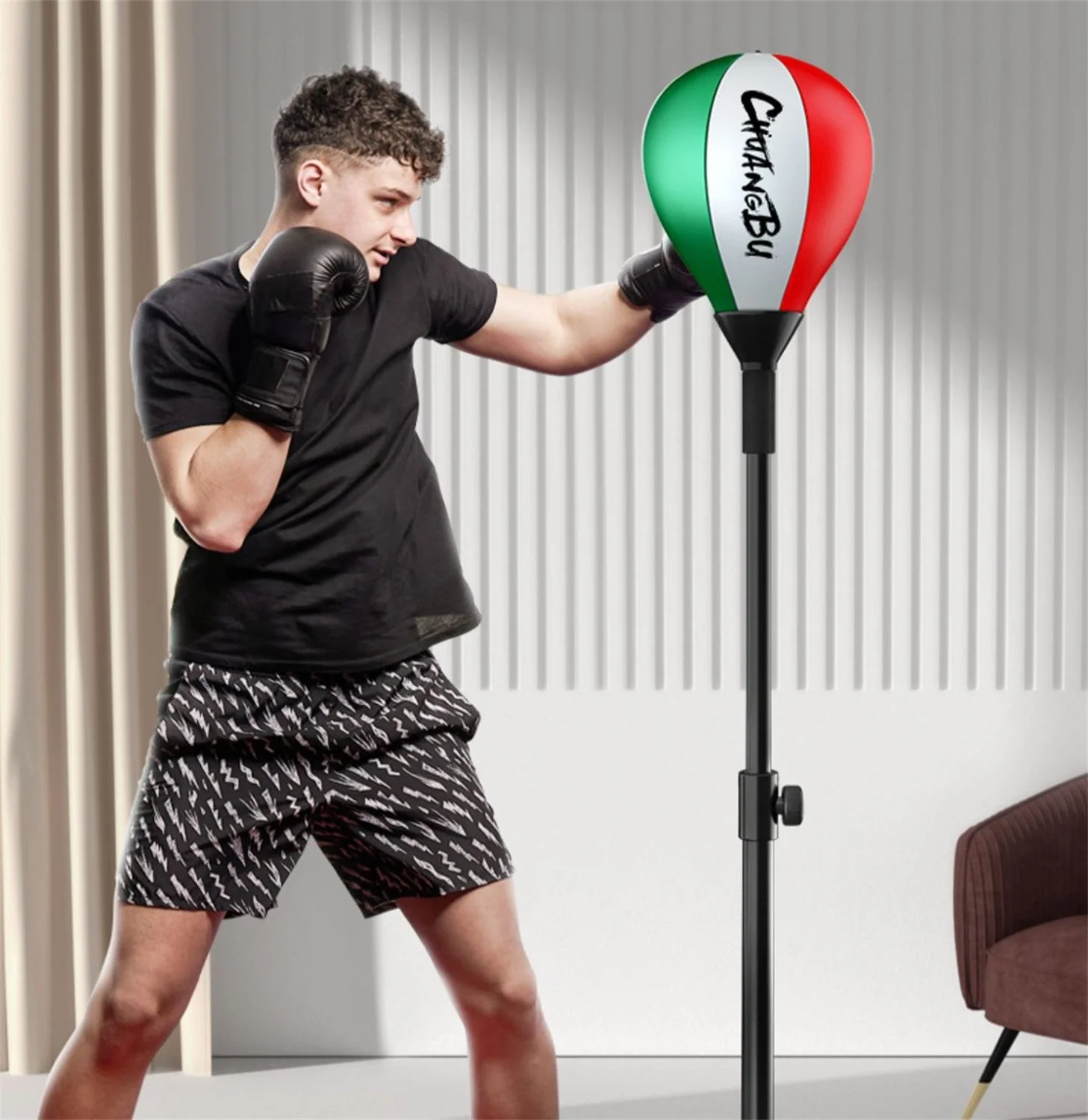 7254 Boxing reaction ball home tumbler punching bag for children and adults can be trained