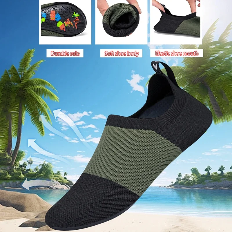 

Быстросохнущие водяные носки унисекс, обувь для воды босиком, летние пляжные сандалии для плавания, кроссовки для йоги, быстросохнущая обувь, мягкая противоскользящая обувь
