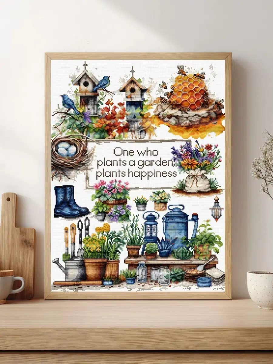 1 Stück 30x40 cm/11,8x15,7 Zoll, 11CT/14CT Kreuzstich-Set, DIY Valentinstagsgeschenk, Stickerei-Set für Feste, Tiermotiv – Detail 1