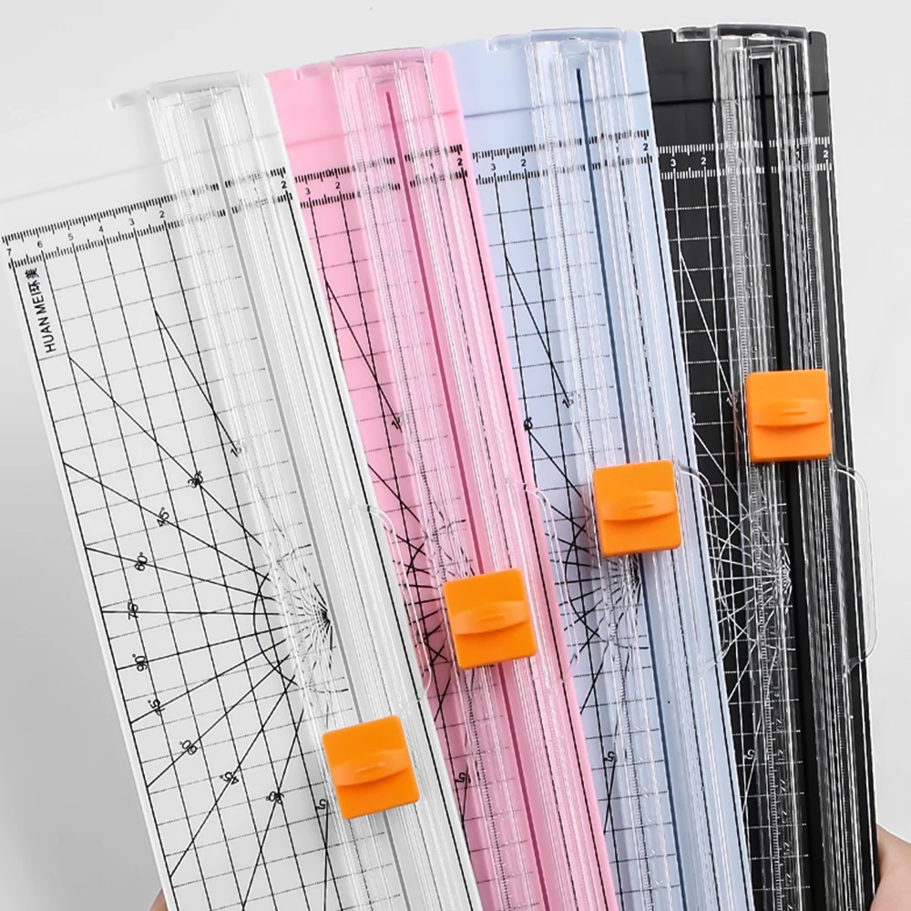 Lightweight A4 A5 Guillotine Paper Cutter & Automatic Security Safe Guard for Coupon Craft Paper Cutting for school home office