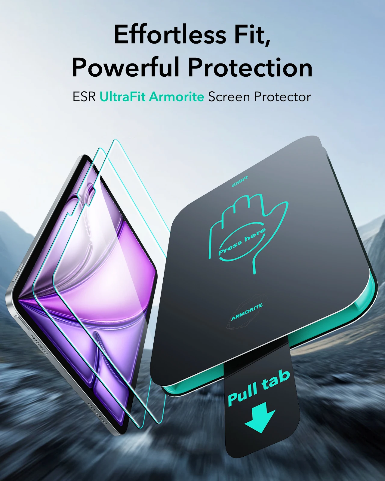 ESR 2 sztuki folii ochronnej Armorite do iPad Air 13/11 M4/M3/M2 i iPad 12/11/10 Gen&Pro 11/13 (M5/M4)/12.9, szkło hartowane — zdjęcie produktu 5