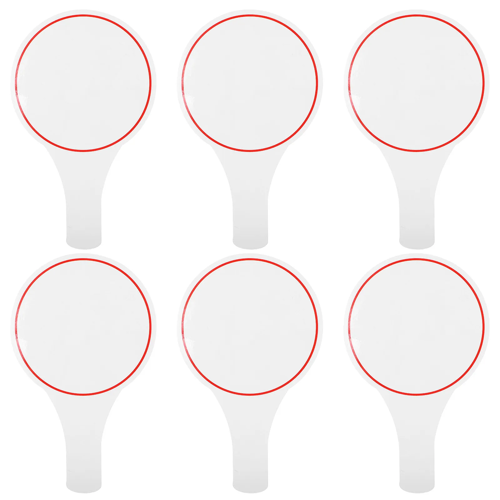 6Pcs Handheld White Board Reusable Scoring Board for Games Auctions and Classroom Interactive Learning Activities