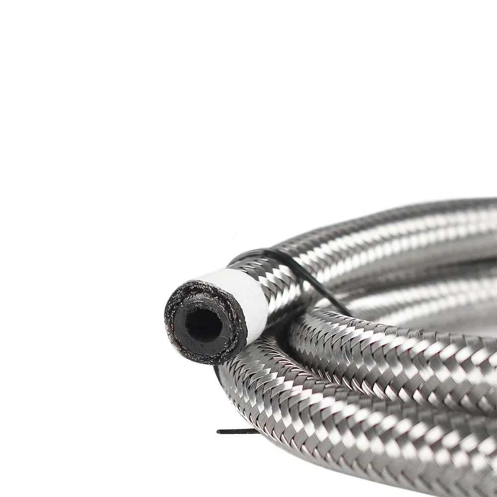 PTFE High Temperature Fuel Hose Oil Gas Cooler Hose Line Pipe Tube Nylon Stainless Steel Braided Inside CPE Rubber Brake Hose