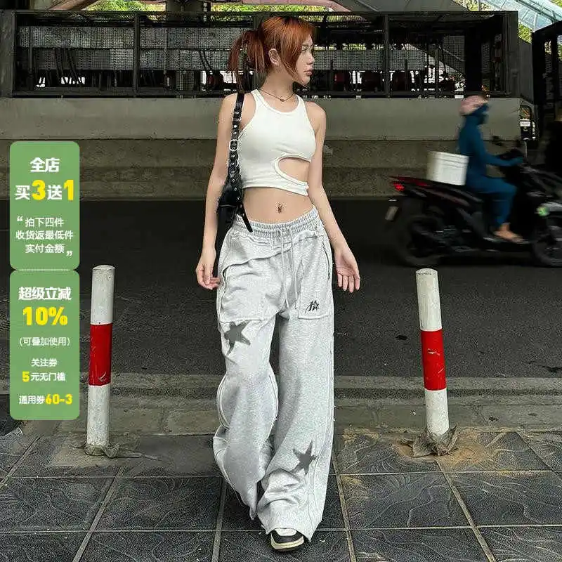 

Women Y2K Wide Leg Denim Pants Baggy Low Waist Boyfriend Jeans Casual Vintage Loose Fit Jeans Trousers Cyber Grunge Streetwear