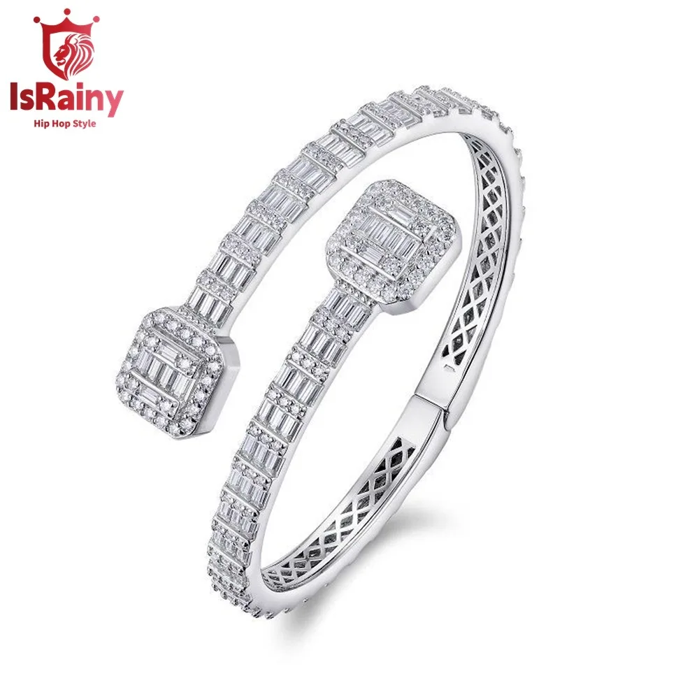 

Сертифицированные бриллианты IsRainy 925 пробы Silver Full Moissanite GRA, Роскошные браслеты для женщин и мужчин, Изящные Ювелирные изделия в Подарок на годовщину