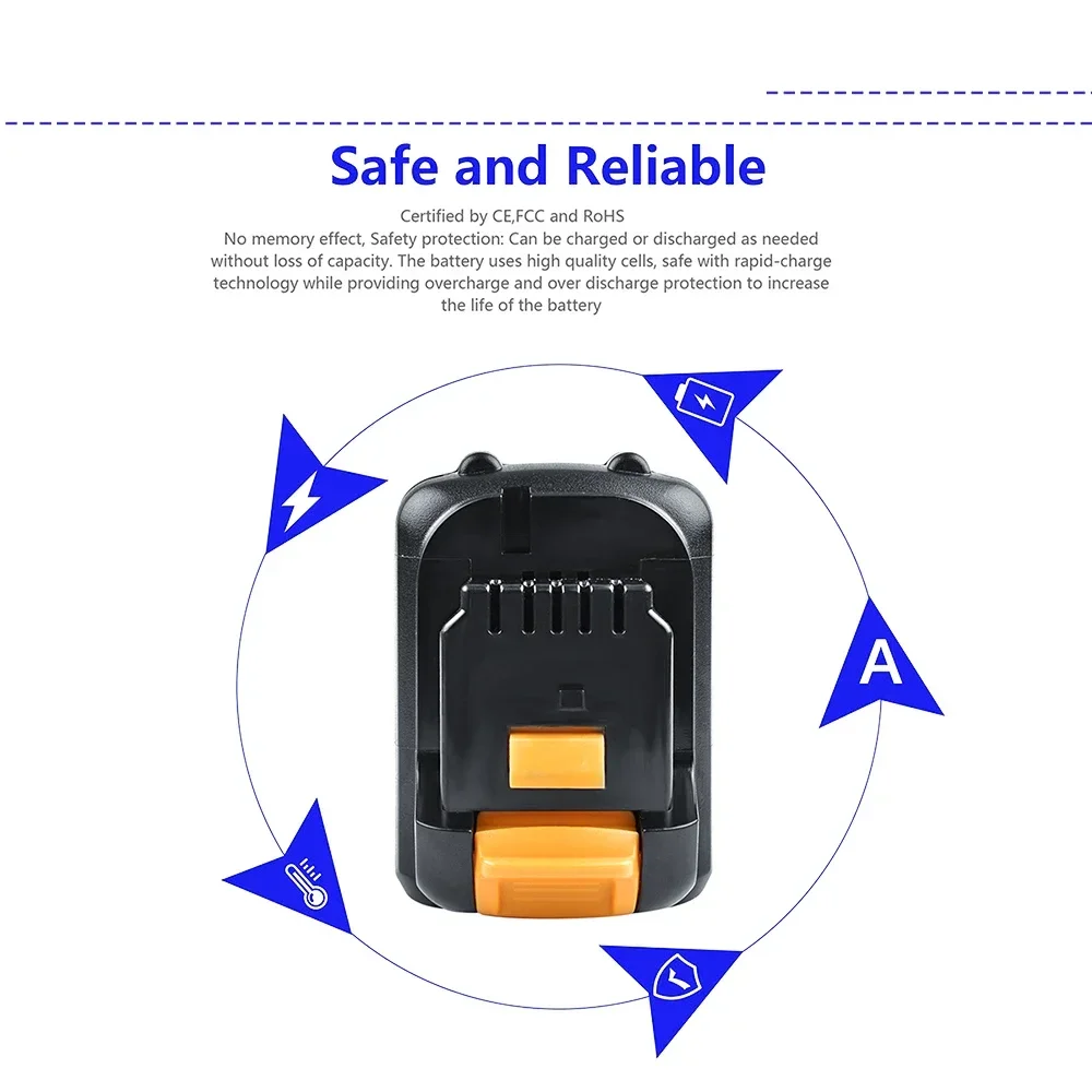 Dla baterii DEWALT 10.8V/12V 3.0Ah dla DCB120 DCB122 DCB124 DCB125 DCB121 10.8V DCB100 DCB101 DCB119 litowo-jonowy akumulator elektronarzędzi