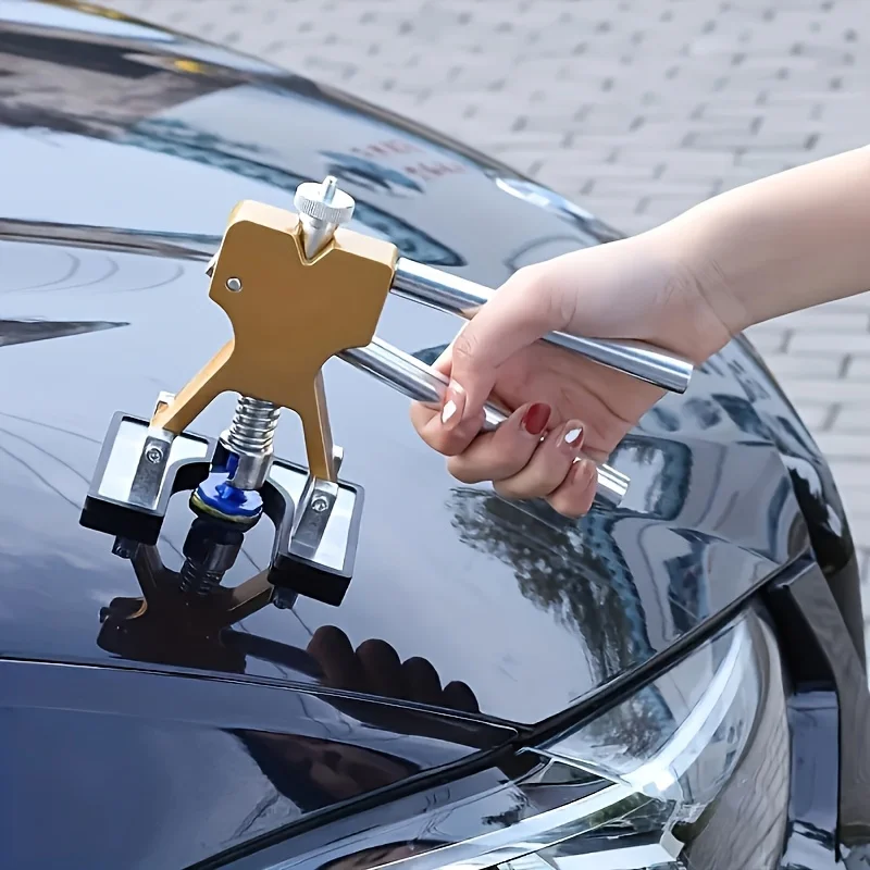 

1-Piece Paint-Free Dent Repair Kit with 20 Dent Pulling Tabs Suitable for Repairing Car Body Dents Caused by Hail and Other Metal Surfaces.