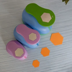 Perforadora artesanal de papel/eva con forma hexagonal, perforadora hecha a mano para álbum de recortes, perforadoras para manualidades, perforadora de gráficos