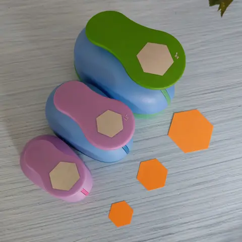 육각형 모양의 저장 전원 종이 EVA 공예 구멍 펀치 스크랩북 수제 커터 DIY 그래프 절단 도구