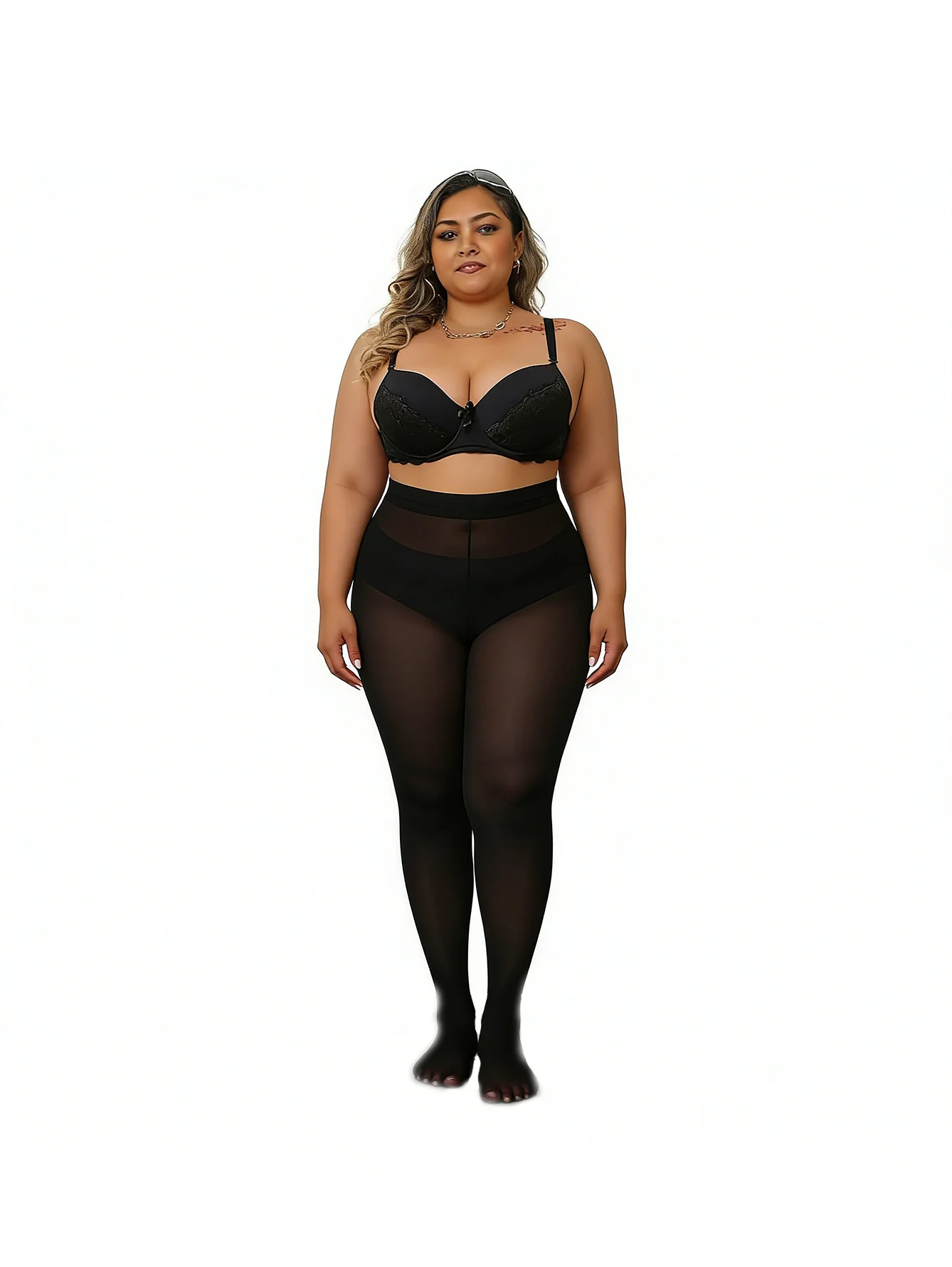 Ultradünne Hochtaillierte Bauchkontroll-Strumpfhose Große Größen Damen 120kg Strumpfhose Superelastische Übergröße Sexy Nylon-Strumpfhose