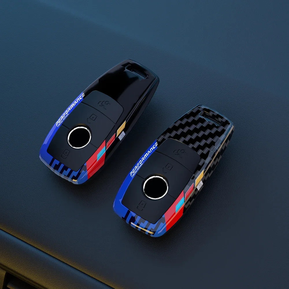 Carbon Fiber Car Remote Key Cover Case Shell For Mercedes Benz A C E S G GLS CLA Class W213 W177 W205 W222 X167 W176 AMG Accesso 5