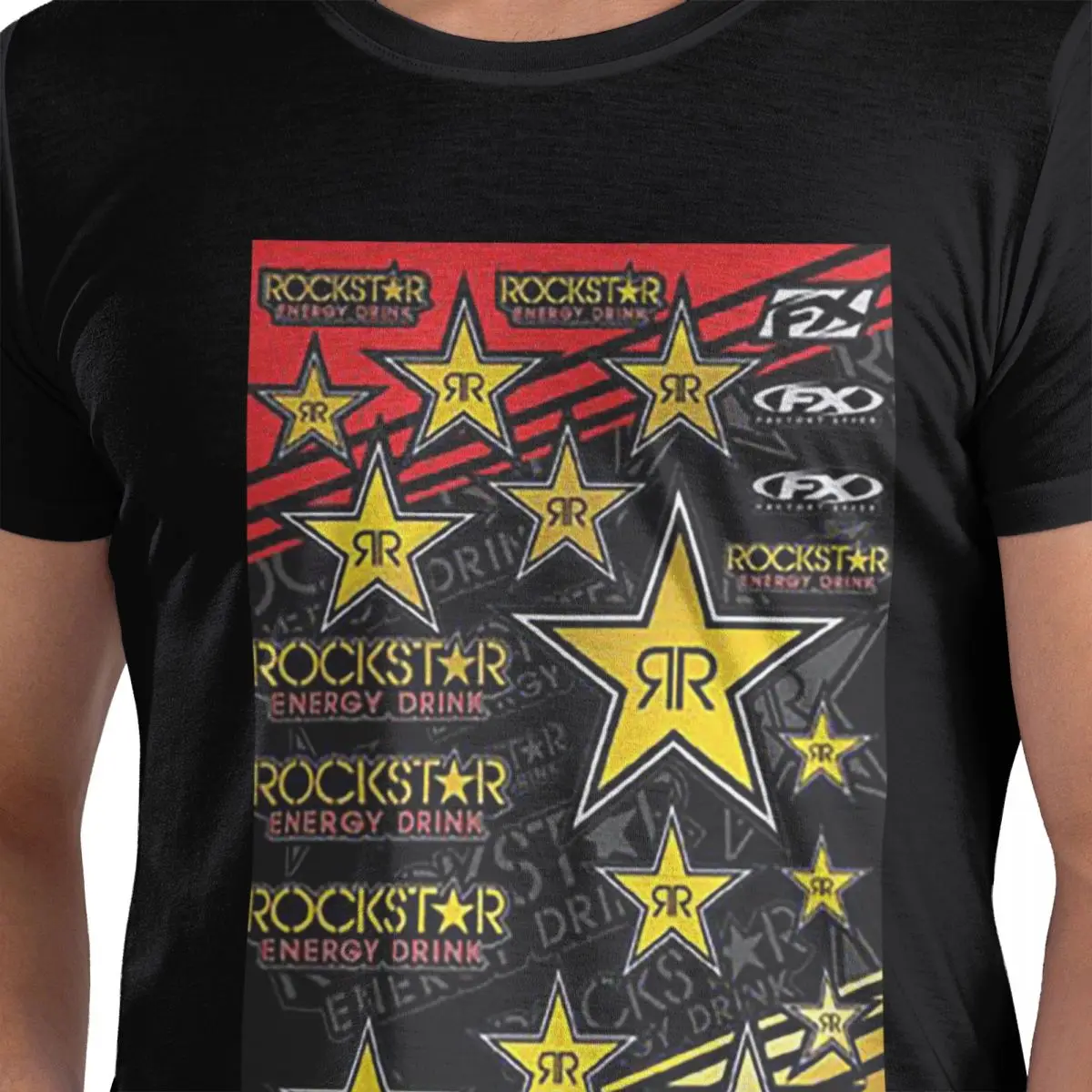 

Rockstar Energy Drink футболка из 100% хлопка, мужские классические футболки, мужские футболки с круглым вырезом и коротким рукавом, S-6XL