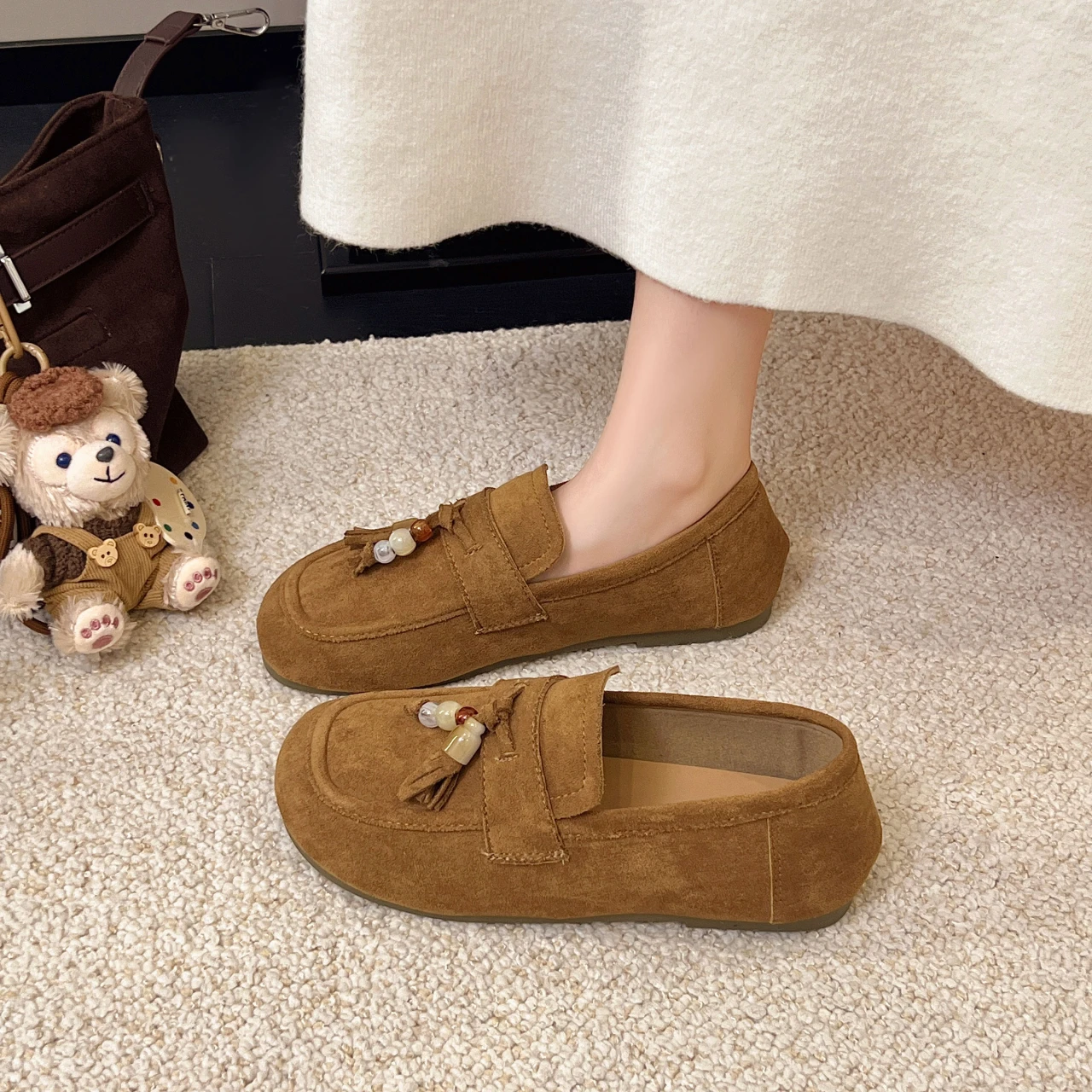 

Vintage Women's Shoes Autumn New Style Soft-soled Loafers - Lazy Slip-on Flat Single Shoes