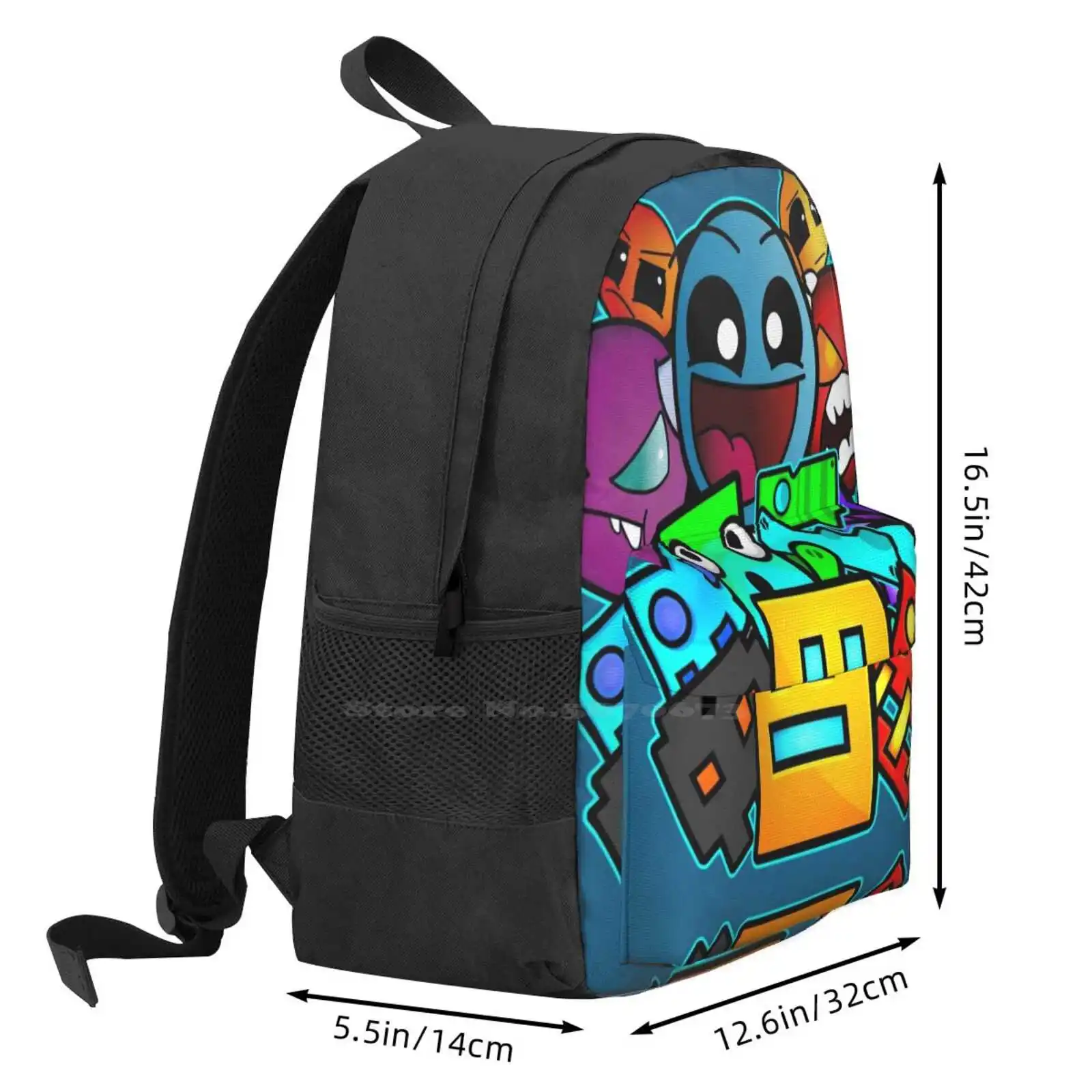 Geometry Dash Old School Gaming Hot Sale Backpack Fashion Bags Geometric Geometry Dash Online Geometry Practice Geometry Games