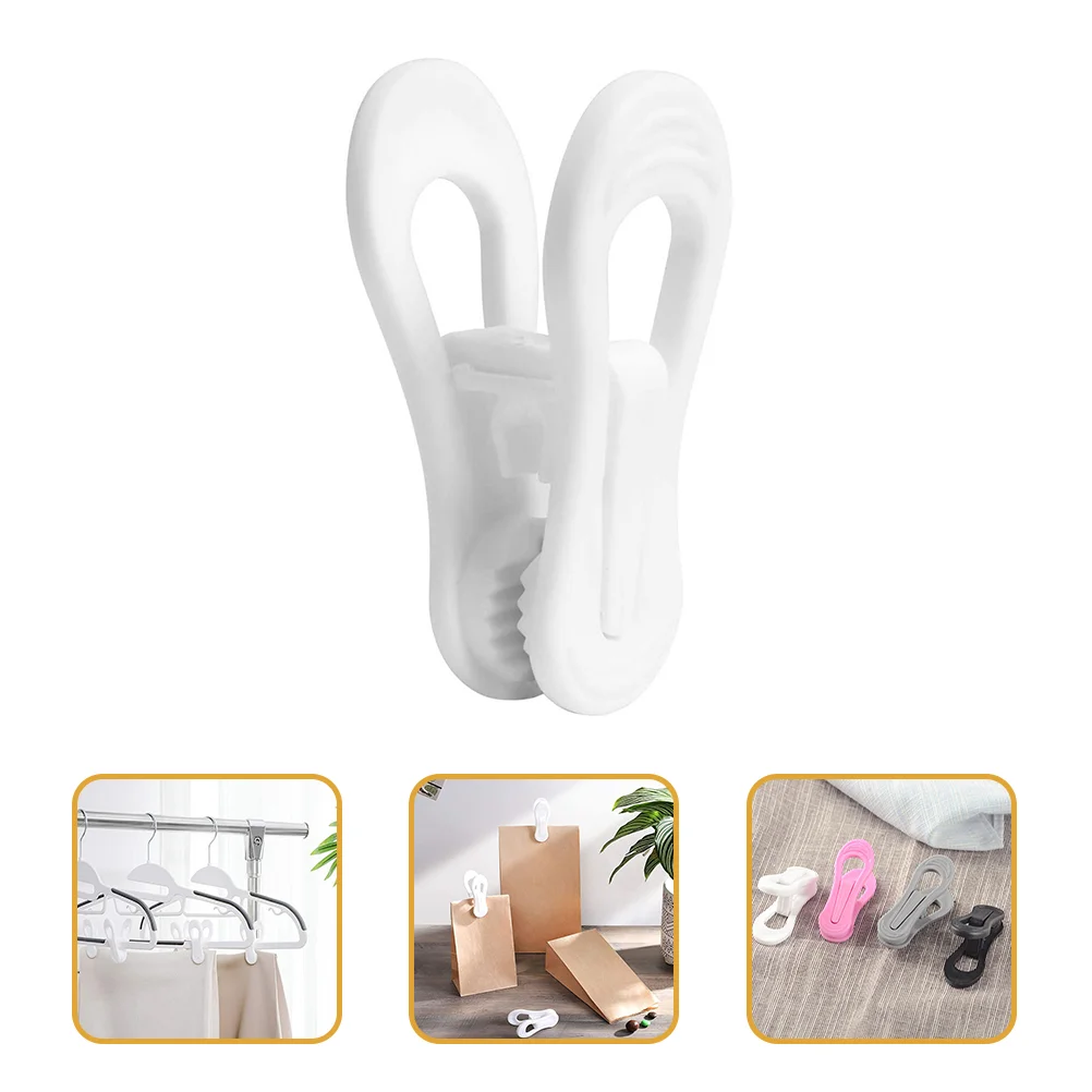 

10 Pcs Coat Hanger Solid Clothes Clips for Hangers Plastic Clothespins Underwear Towel Multi-functional