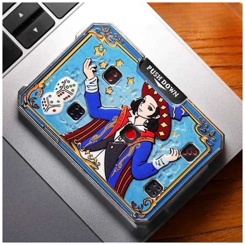 EDC Metal Dice Roulette Press Rotating Fidget Roller Spinner Adults Men Game Party Easing Anti Anxiety Stress Relief Pocket Toy